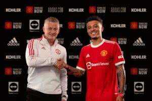 Jadon Sancho é oficialmente apresentado no Manchester United