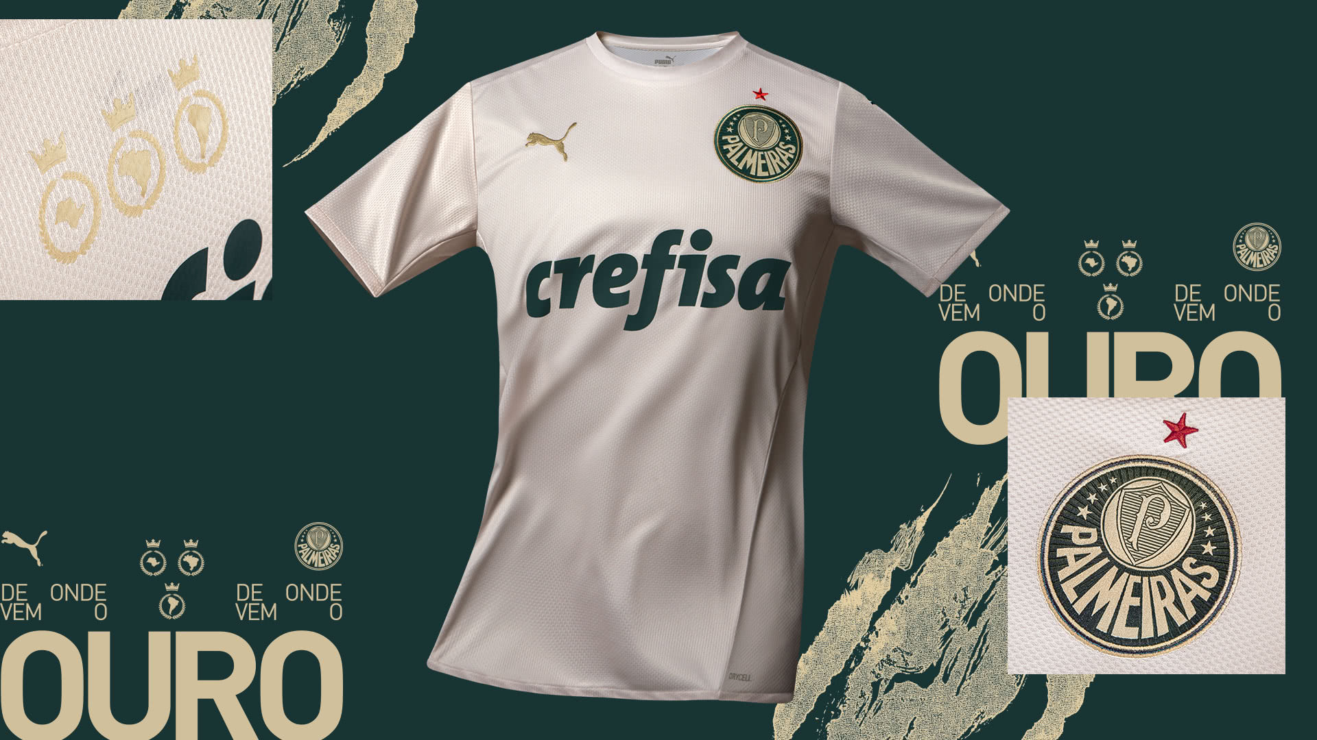 Palmeiras divulga nova camisa em homenagem à tríplice coroa