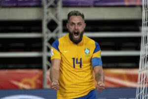 Seleção Brasileira de futsal vence a República Tcheca com 100º gol de Rodrigo