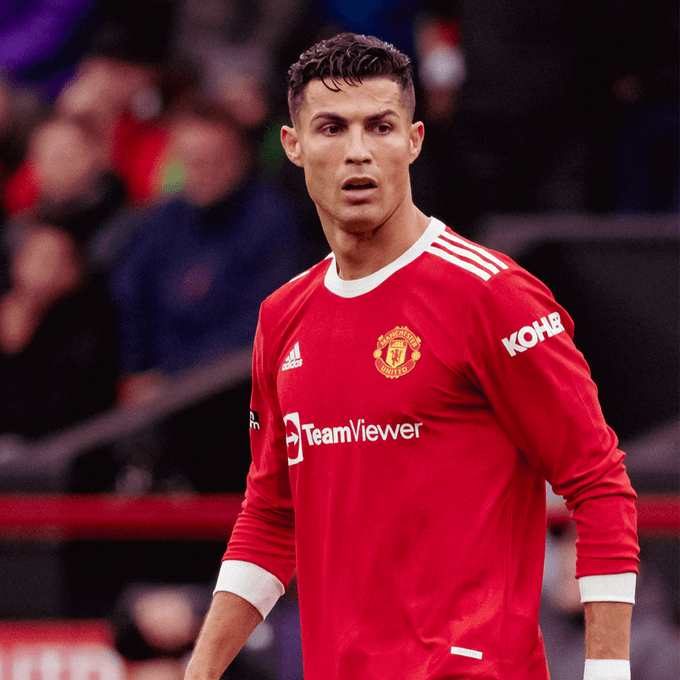 Cristiano Ronaldo com camisa do Manchester United em partida