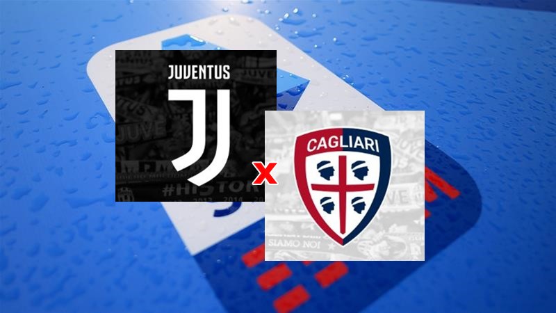 Juventus x Cagliari ao vivo pela Serie A tim do Campeonato Italiano - Montagem