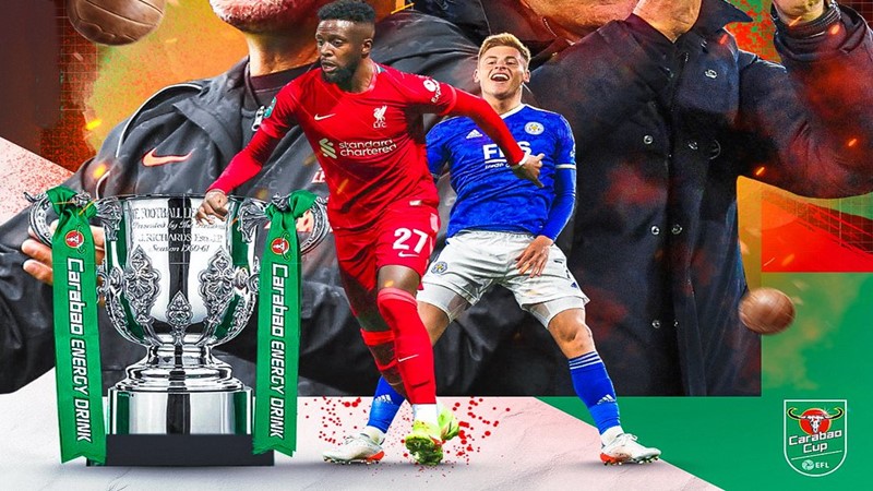 O Liverpool enfrenta o Leicester pelas quartas de final da Copa da Liga Inglesa - Imgaem - Twitter Carabao Cup