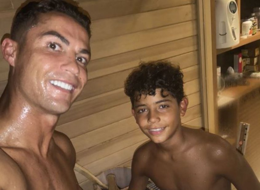 Cristiano Ronaldo e seu filho