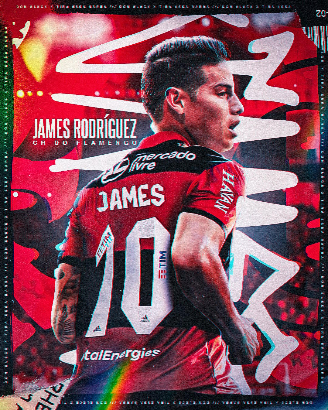 Arte de James Rodrígues no Flamengo