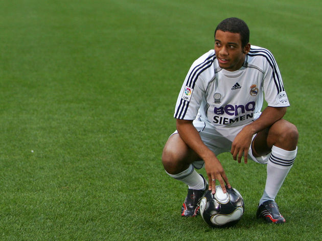 Marcelo no início de Carreira com a camisa do Real Madrid