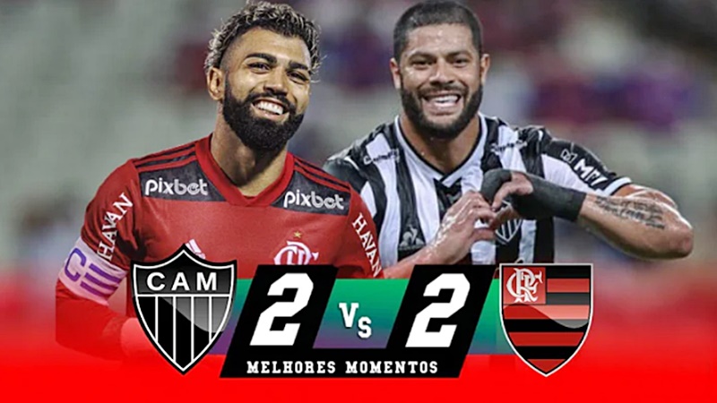 Gols da partida Atlético Mineiro x Flamengo neste domingo pela Supercopa do Brasil