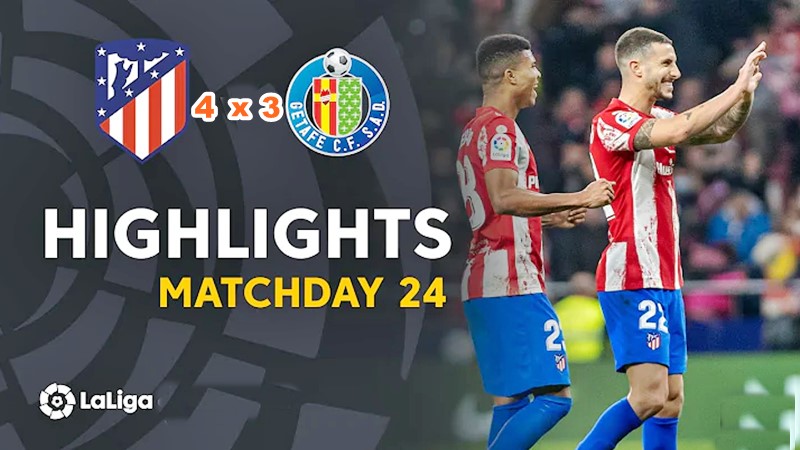 Gols de Atlético de Madrid x Getafe: Atleti vence por 4 x 3 com gol de Matheus Cunha