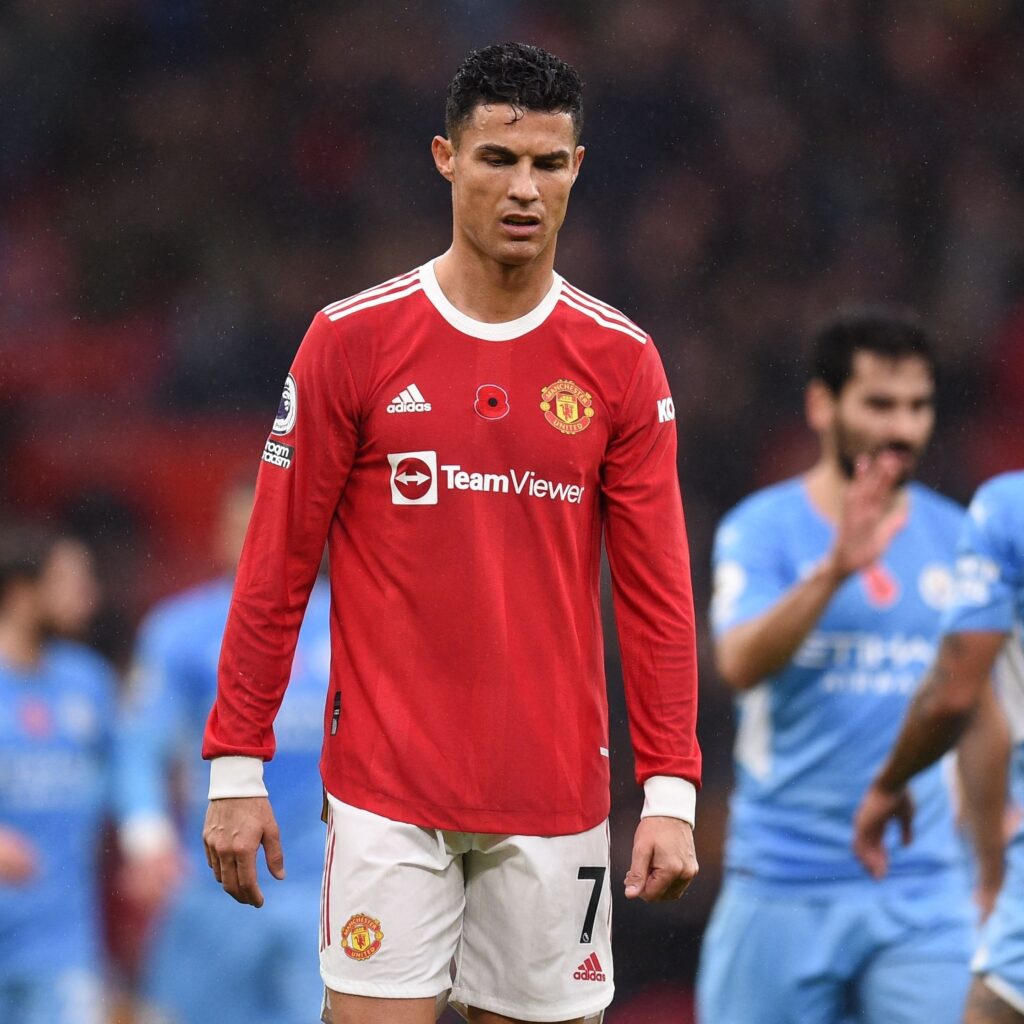 Cristiano Ronaldo com camisa do Manchester United