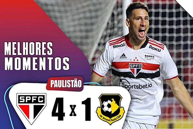 Gols de São Paulo 4 x 1 São Bernardo pelo Campeonato Paulista