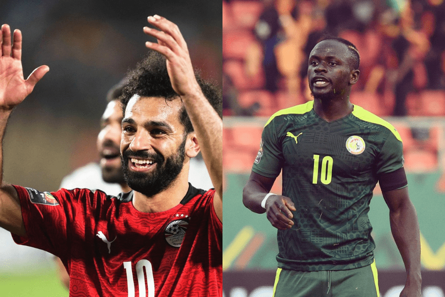 Salah e Mané entram em campo para Egito x Senegal 