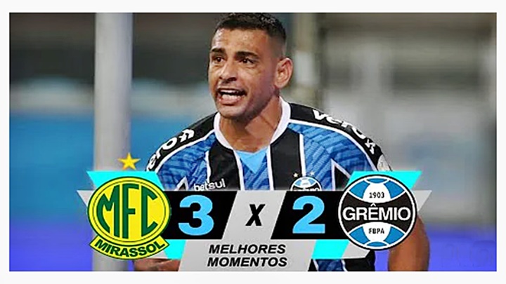 Gols de Mirassol e Grêmio: Tricolor amarga derrota por 3 x 2 e está fora da Copa do Brasil