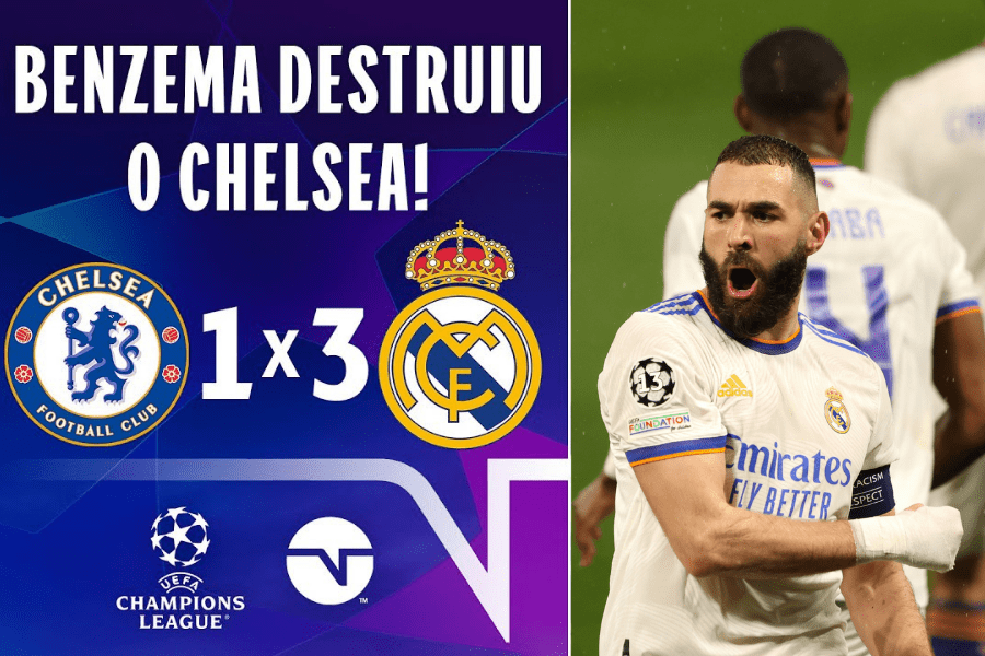 Veja gols de Chelsea x Real Madrid: Benzema faz hat-trick em vitória do Real
