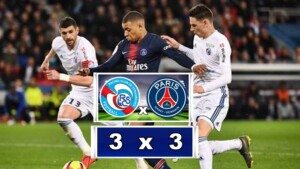 Strasbourg e PSG empatam em 3 x 3 com gols de Mbapé e Hakimi na Ligue1