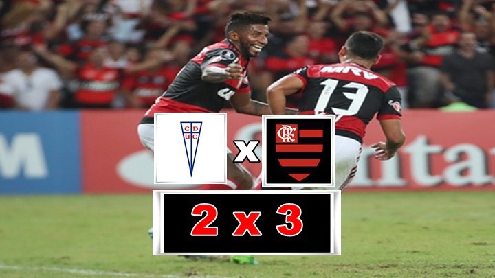 Gols de Flamengo x Universidad Católica: Mengão vence por 3 x 2 com dois de Gabigol no Chile