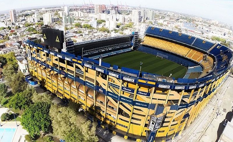 La Bombonera o palco desta da partida entre Boca Juniors e Always Ready
