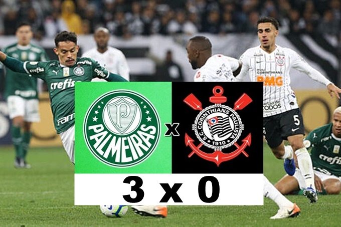 Melhores momentos e gols de Palmeiras 3 x 0 Corinthians pelo Brasileirão - Imagem -Twitter - Palmeiras