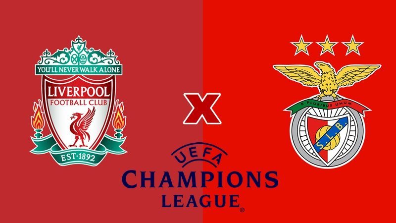 Veja como assistir ao vivo Liverpool x Benfica pela Liga dos Campeões nesta quarta-feira