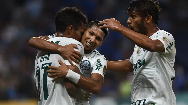 Mesmo com episódio lamentável nas arquibancadas, Palmeiras venceu Emelec por 3 a 1. (Foto: Reprodução)