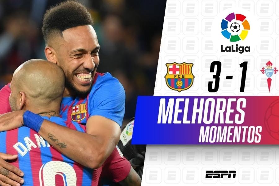 Gols de Barcelona x Celta Vigo: Barça vence por 3x1 em jogo marcado por choque de cabeça no Campeonato Espanhol