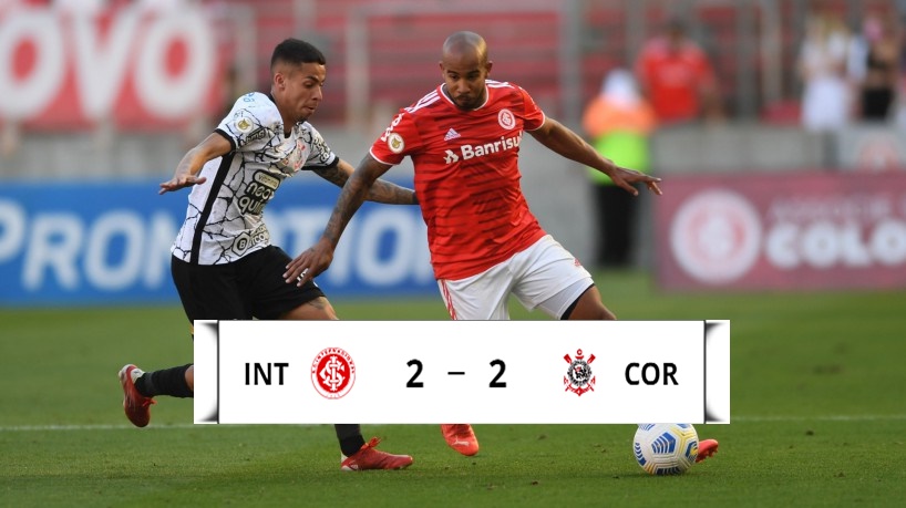 Gols de Inter x Corinthians: Colorado sai na frente mas Timão empata em 2 x 2 pelo Brasileirão