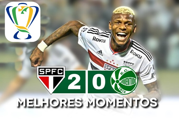 Melhores momentos de São Paulo 2 e 0 Juventude pela 3ª fase da Copa do Brasil