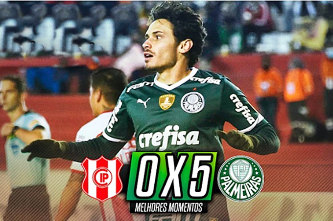 Melhores momentos e gols de Palmeiras 5 x 0 Independiente Petrolero pela Libertadores