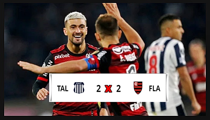 Gols de Flamengo e Talleres: Arrascaeta e Pedro marcam no empate em 2 x 2 pela Libertadores