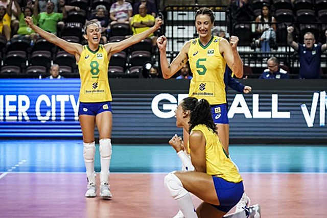 Brasil vence a Polônia na segunda partida pela Liga das Nações de Vôlei Feminino