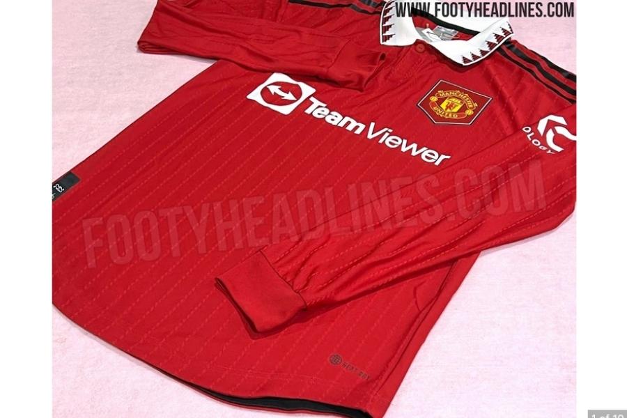 Camisas e uniformes de times europeus: Camisa home do Manchester United temporada 2022-23