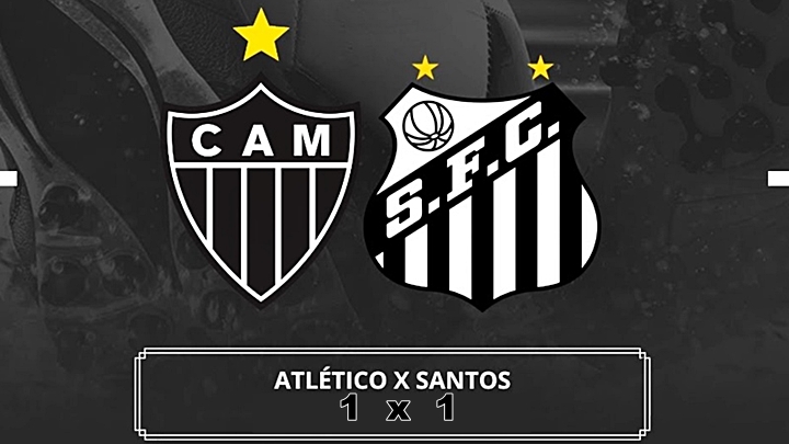 Gols e melhores momentos de Atlético-MG e Santos: Galo e Peixe empatam em 1 x 1 no Mineirão