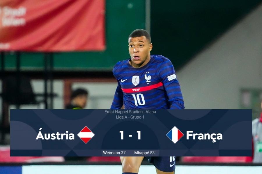 Gols de Áustria x França Mbappé sai do banco e evita derrota na Nations League- Melhores momentos