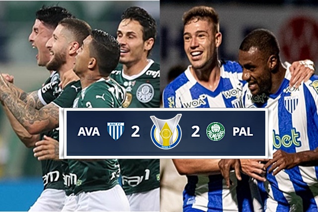 Gols de Avaí 2 x 2 Palmeiras pelo Campeonato Brasileiro
