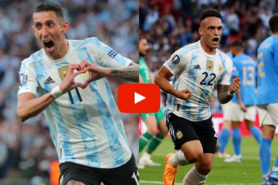 Gols de Itália x Argentina Messi dá linda assistência, Di María marca golaço e Argentina leva troféu da Finalíssima
