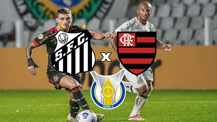 Santos x Flamengo pelo Campeonato Brasileiro na Vila Belmiro