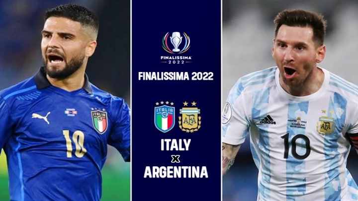 Itália x Argentina ao vivo, as seleções disputam nesta quarta-feira, 01 de junho, o troféu do torneio a Finalíssima