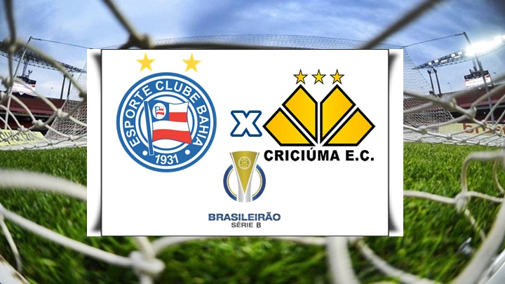 Onde assistir Bahia x Criciúma ao vivo pela Série B do Brasileirão