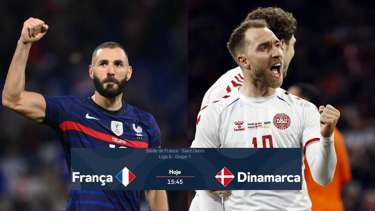 Assista França x Dinamarca ao vivo nesta sexta-feira, 03, partida pela UEFA Nations League no Stade de France, em Paris, às 15h45 (de Brasília).