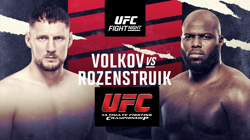 Onde assistir ao vivo a luta Volkov x Rozenstruik neste sábado pelo UFC Vegas