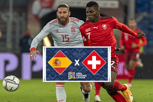 Veja onde assistir Espanha x Suíça ao vivo e online pela Uefa Nations League