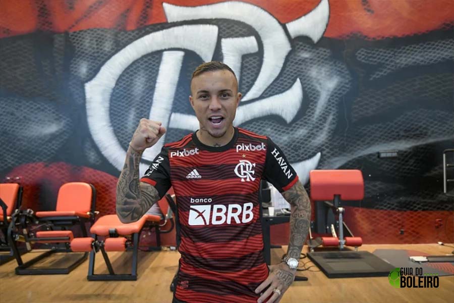 Everton Cebolinha no Flamengo: jogador fala sobre vitrine com o clube rubro-negro. (Foto: Reprodução)