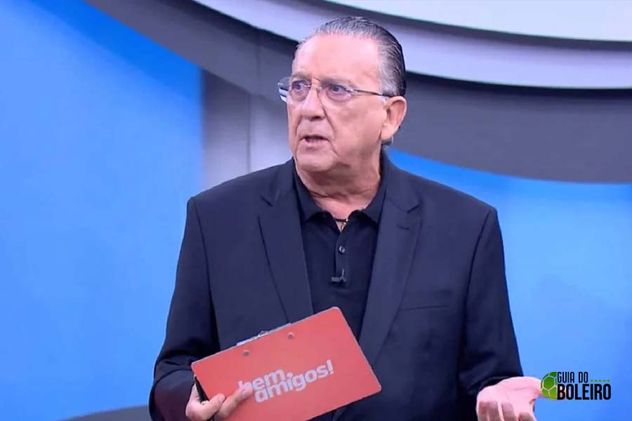 Galvão Bueno no programa "Bem, Amigos!", do Sportv - Foto: Reprodução