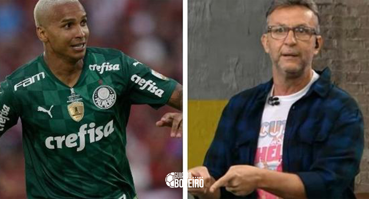 Neto x Deyverson: apresentador rebate as falas do ex-jogador do Palmeiras. (Foto: Reprodução)