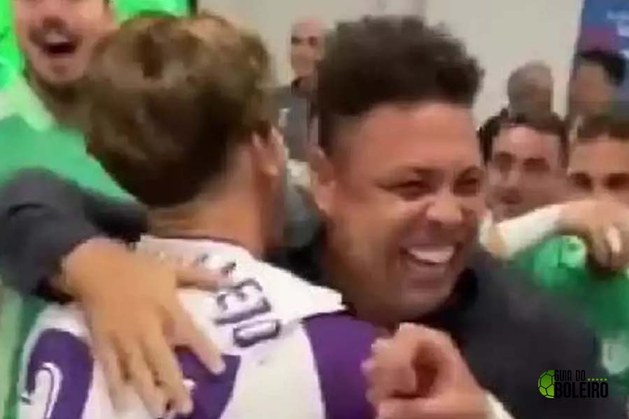 Vídeo: Ronaldo Fenômeno comemora acesso do Real Valladolid. (Foto: Reprodução)