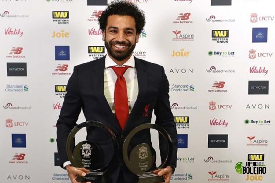 Salah conquistou diversos prêmios individuais ao final desta temporada pelo Liverpool. (Foto: Reprodução)