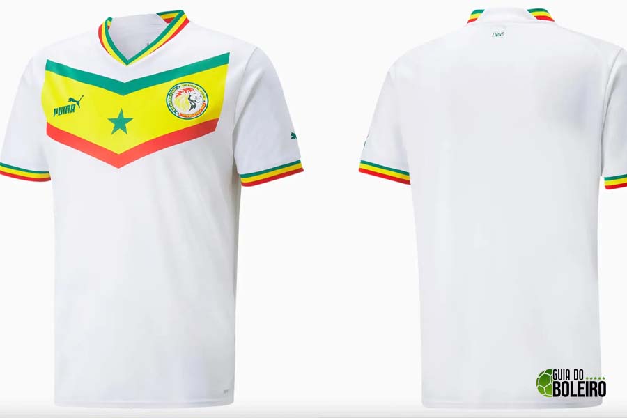 Uniforme de Senegal para a Copa do Mundo. (Foto: Reprodução)