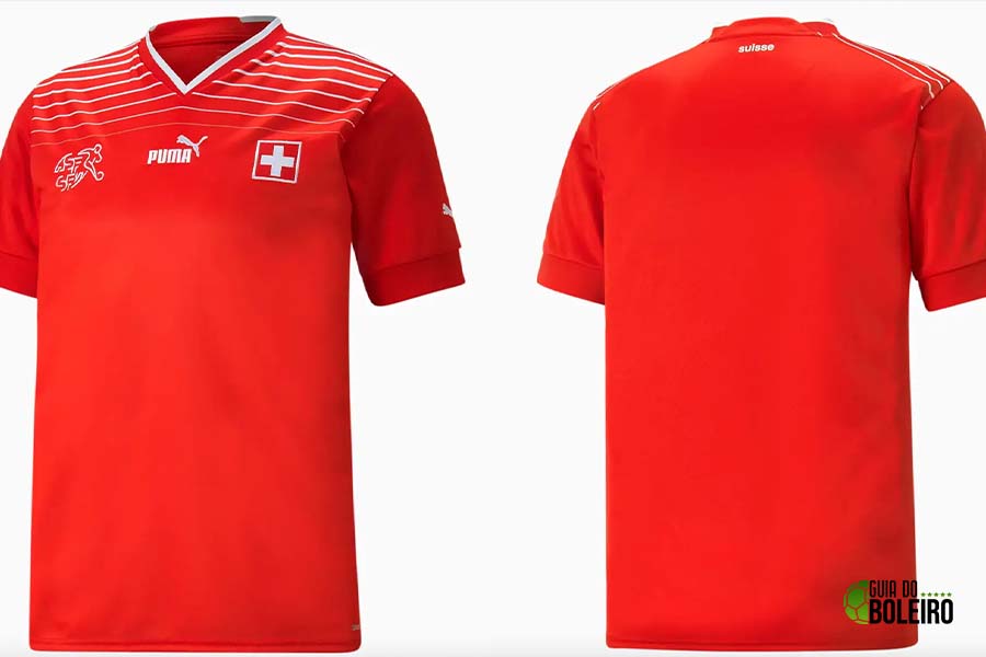 Uniforme da Suíça para Copa do Mundo 2022. (Foto: Reprodução)