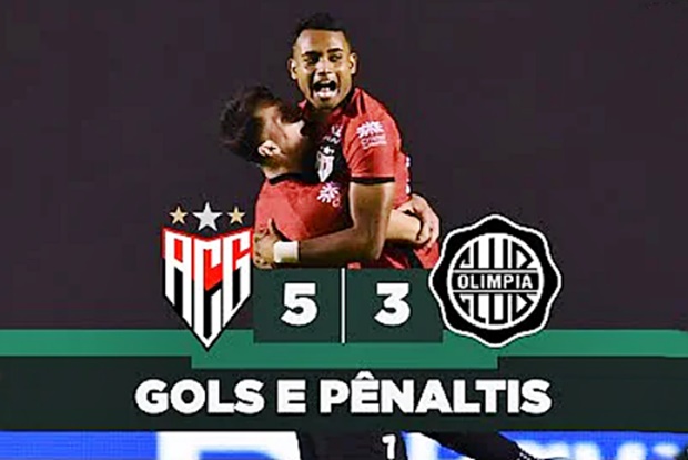 Gols de Atlético-GO 2 x 0 Olimpia pela Sul-Americana