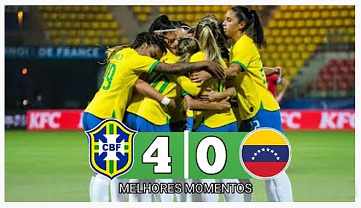Gols e melhores momentos de Brasil 4 x 0 Venezuela pela Copa América Feminina