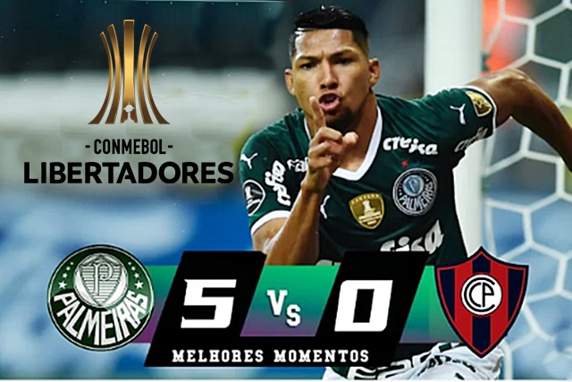 Gols e melhores momentos de Palmeiras 5 x 0 Cerro Porteño pela Copa Libertadores