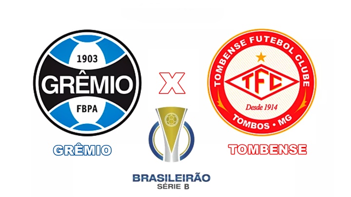 Grêmio x Tombense ao vivo neste sábado pela 18ª rodada da Série B do Brasileirão.